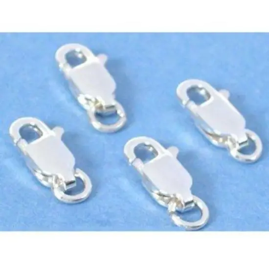 4 Sterling Silver Lobster Claw Clasps Jewelry Findings {1}