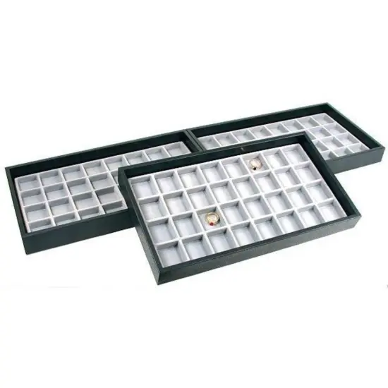 96 Slot Body Jewelry Coin Display Showcase Travel Tray {1}