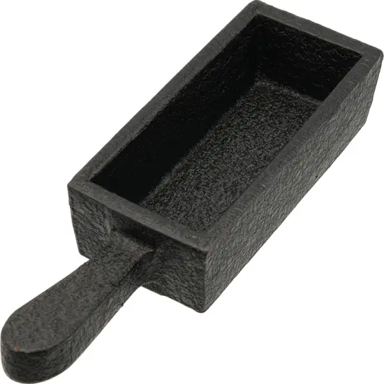 10 oz Cast Iron Loaf Bar Ingot Mold w/ Handle Melting Gold Silver Copper Scrap {6}