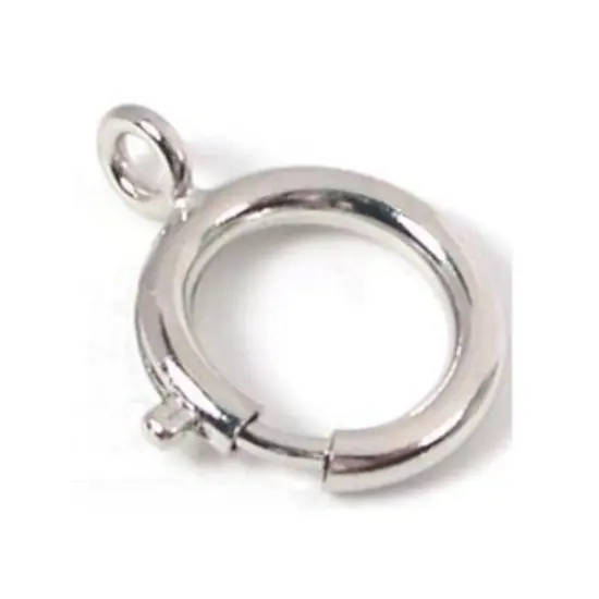 4 Spring Ring Clasps Nickel Silver Bracelet Watch 18mm {2}
