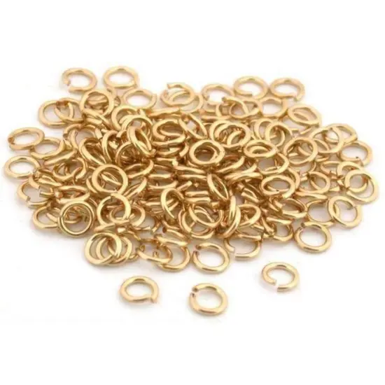150 Jump Rings 14K Gold Filled Open Jewelry Clasp 4mm {1}