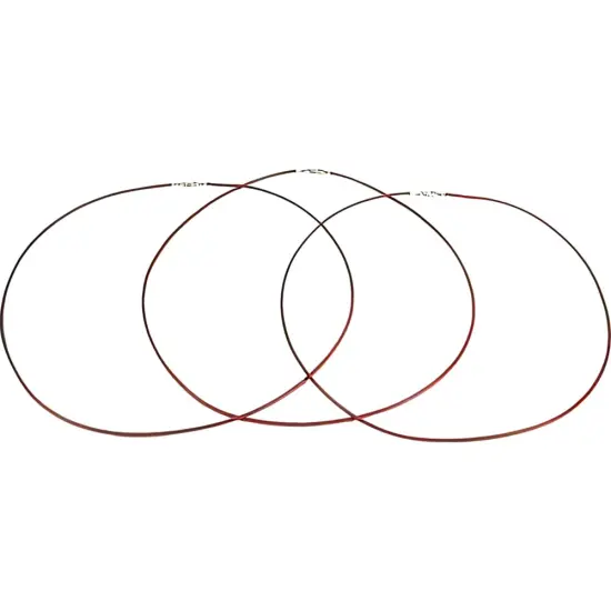 Leather Cord Necklaces Red 16" 3Pcs {1}