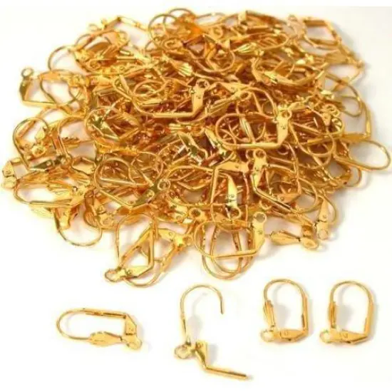 144 Lever Back Earring Wire Perma Gold Parts {1}