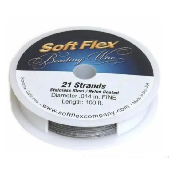 Soft Flex Bead Wire 21 Strand 100ft. .014 {1}