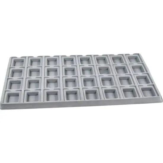 6 Gray 32 Slot Puff Earring Cards Showcase Display Tray Inserts {2}