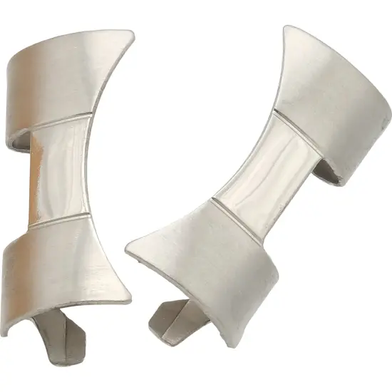 10 Watch Band Ends Caps Links Steel Parts White 20mm {2}