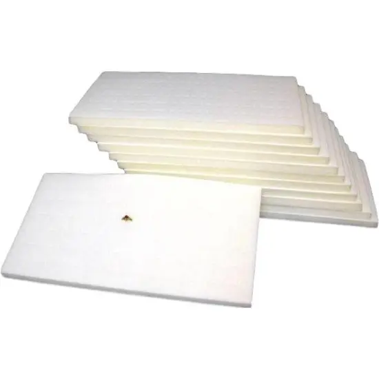 12 72 Slot White Jewelry Travel Ring Inserts Display Pads {1}