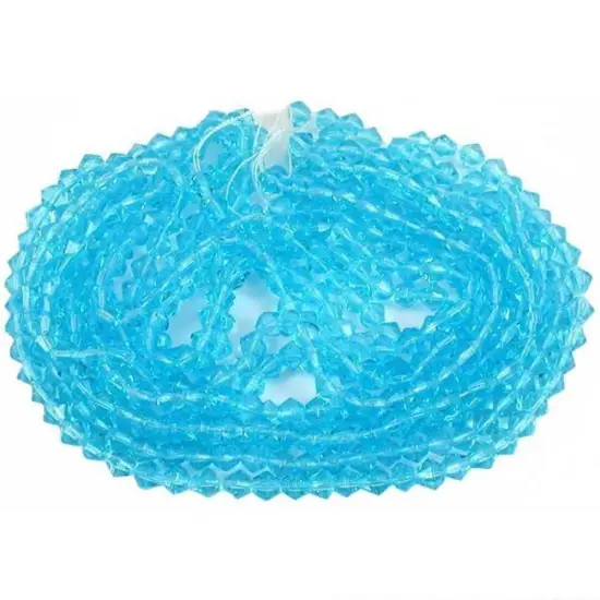 Turquoise Blue Bicone Chinese Crystal Beads 4mm 10 14" {2}