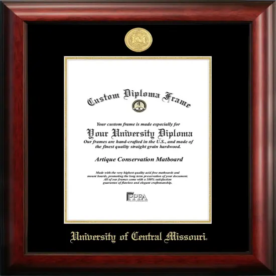 University Central Missouri 8.5w x 11h Gold Embossed Diploma Frame {1}