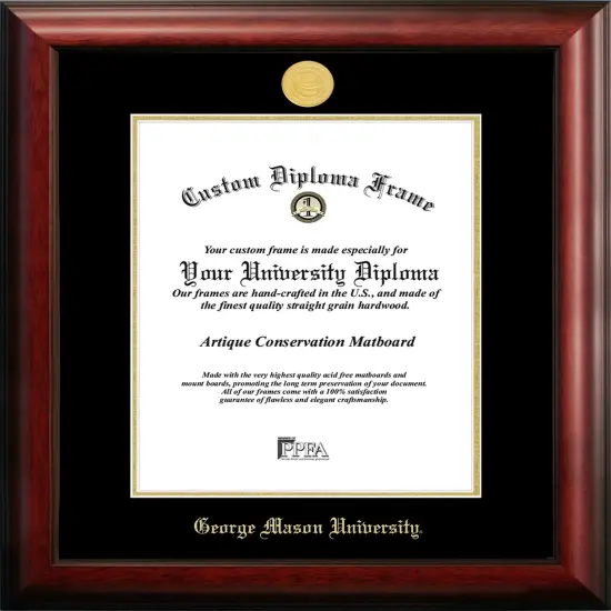 George Mason University 10w x 14h Gold Embossed Diploma Frame {1}
