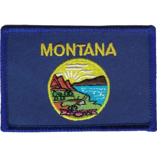 Montana State Flag Patch 2 1/2" x 3 1/2" {1}