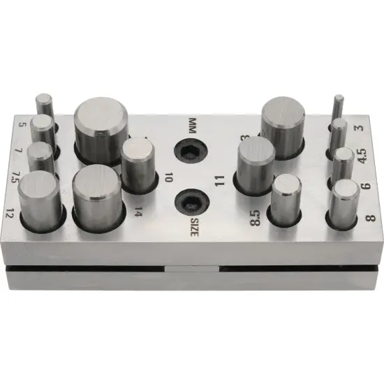 14 Disc Cutters Jewelers Holder Metalworking Punches {3}