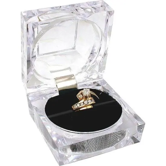 6 Large Mens Crystal Ring Jewelry Gift Boxes {4}