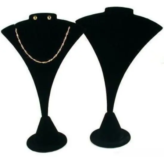 2 Earring Pendant Displays Busts Black Velvet Combo {1}
