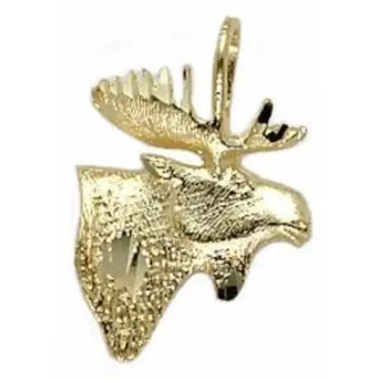 14K Gold MOOSE HEAD {1}