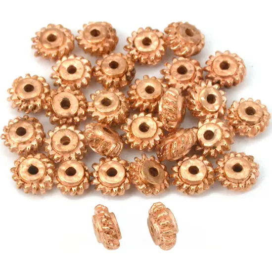 Bali Spacer Beads Copper Plated Beading 7mm Approx 30 {1}