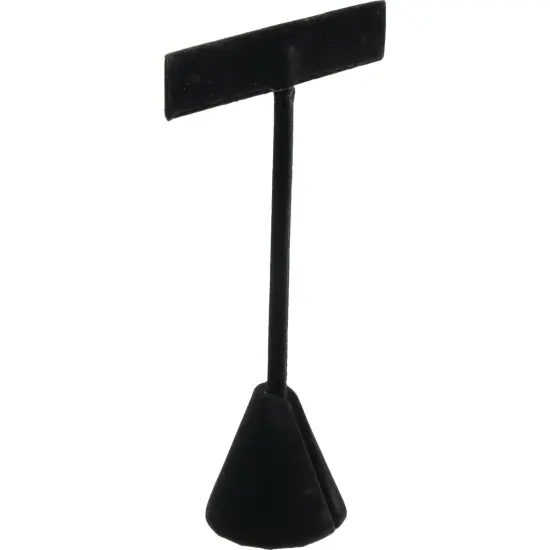 6 Black Velvet Earring T Stand Showcase Displays 4.75" {6}