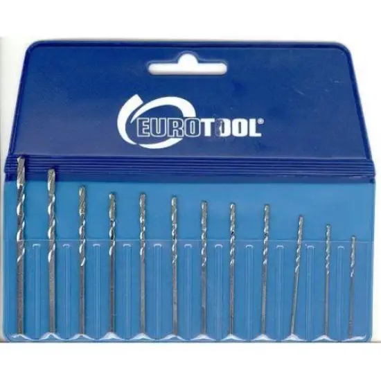 Diamond Coated Swiss Euro Tool 12pc Drill Bit Lapidary {1}