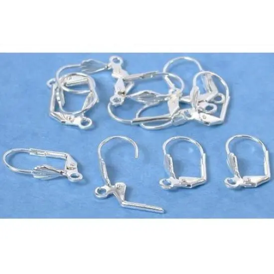 12 Silver Plated European Earring Wires Shell Jewelry {1}