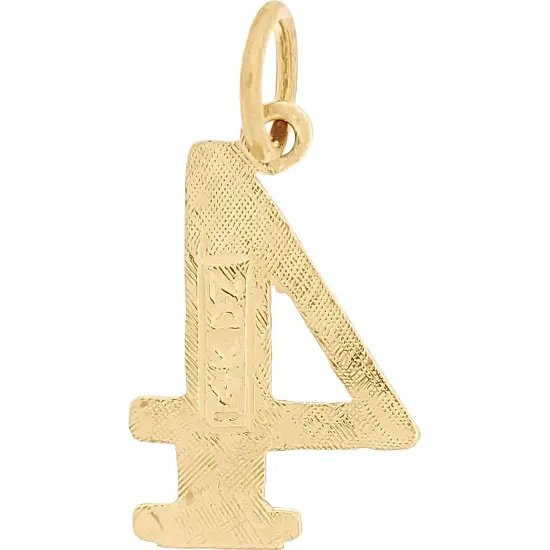 #4 Charm 14k Gold 16.5mm {2}