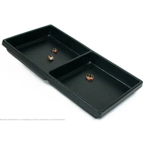 2 Travel Trays Jewelry Black 2 Slot Necklace Displays {2}