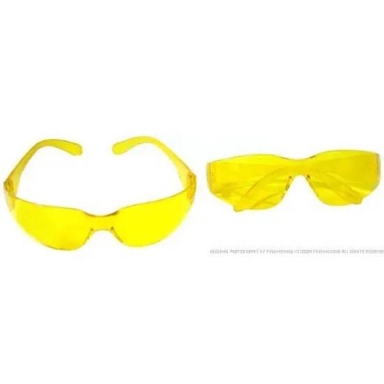 2 Safety Glasses Eye Protection Yellow Shooting Tools {1}
