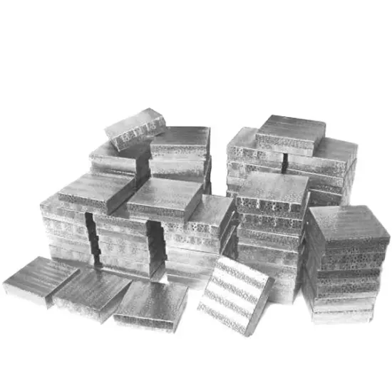 Cotton Filled Jewelry Gift Boxes Silver Color 3 1/2" 50Pcs {1}