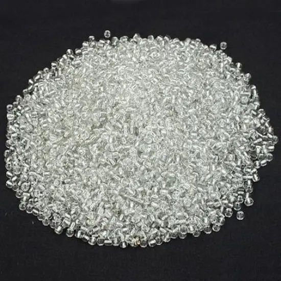 Clear Glass Seed Beads Jewelry Beading 6/0 Approx 350g {1}
