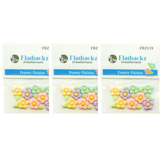 Buttons Galore Flatback Embellishments for Crafts - Dainty Daisies - 24 Pieces {3}