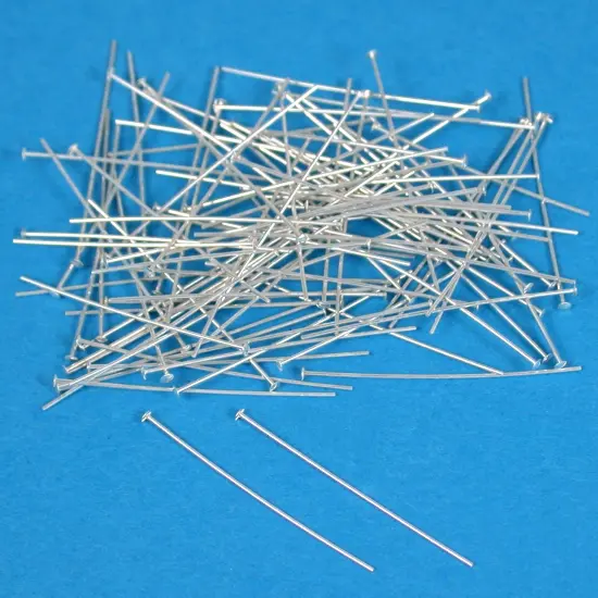 100 Sterling Silver Headpins Jewelry 27 Gauge 1 Inch {1}