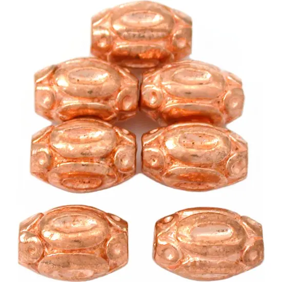 15g Bali Barrel Beads Copper Plated Parts 11mm Approx 7 {1}