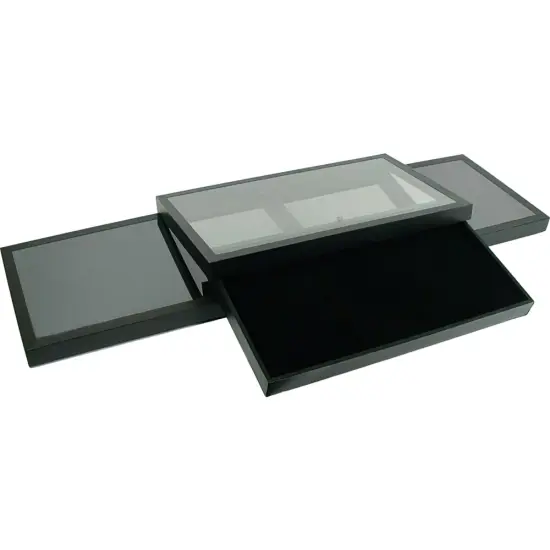 3 Black Velvet Chain Pad Jewelry Display & Tray {1}