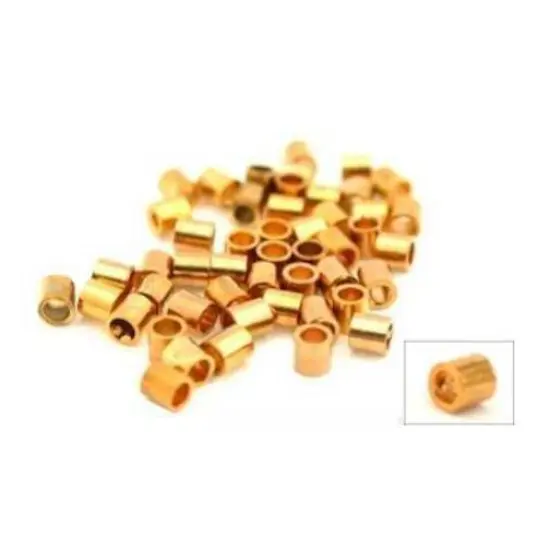 Crimp Tubes Gold Plated Qty 50 {1}
