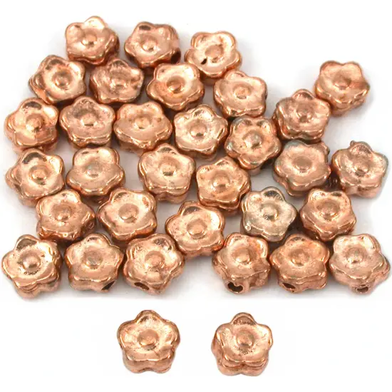 Flower Bali Beads Copper Plated Spacer 9mm Approx 30 {1}