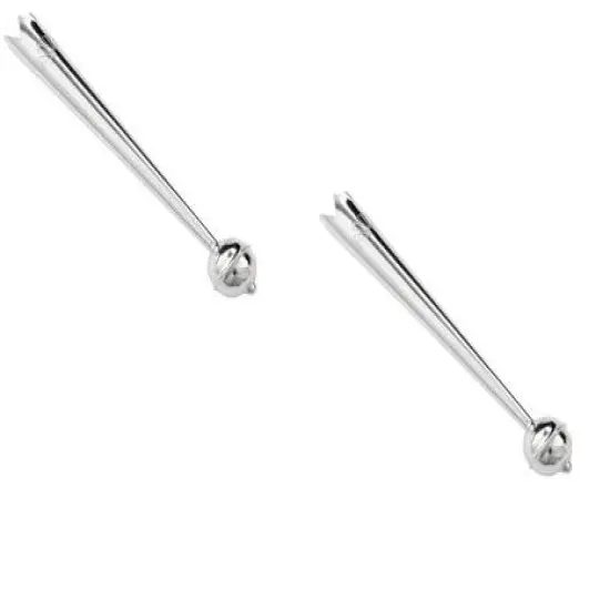 Pair of Sterling Silver Bolo Tips #2 Long 8mm Bead {1}