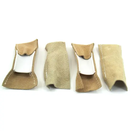 4 Leather Finger Guards Jewelry Polishing Repair Tools {1}