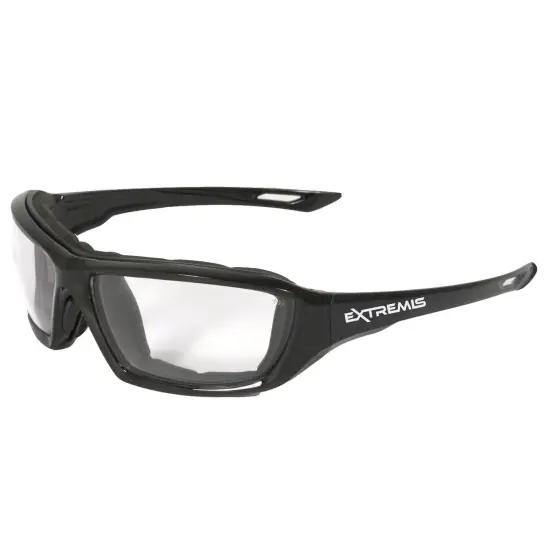 Radians XT1-11 Extremis Full Black Frame Safety Glasses with Clear Anti-Fog Lens {1}