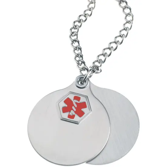 Medical Emergency ID Information Charm & 25" Chain {1}
