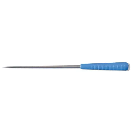 Grobet 16cm Round Needle File w/Handle, Cut 2, Item No. 30.593 {1}