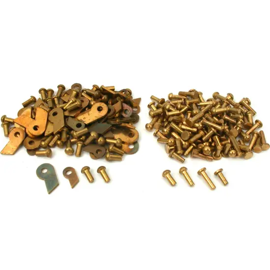 150 Clock Click Rivets Clockmakers Brass Repair Parts {1}