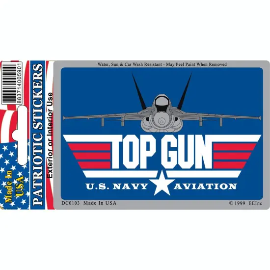 U.S. Navy Top Gun Sticker 2-3/4"X4" {1}