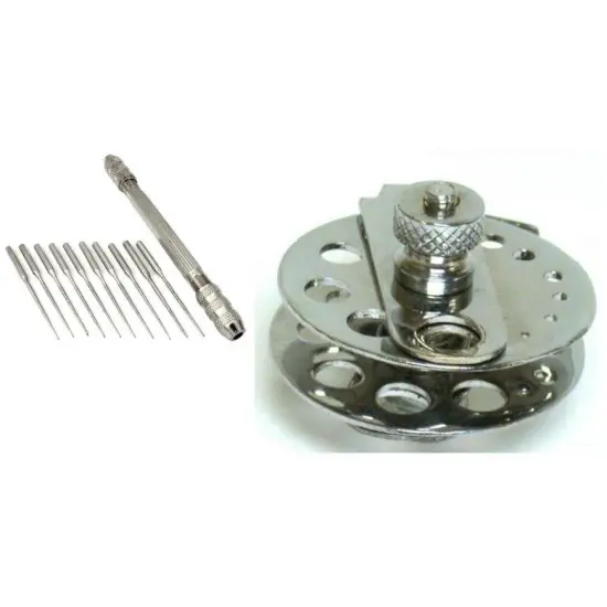 Bead Pearl Vise & 10 Bead Reamers w/ Pin Vise For Jewelry Design & Repair Kit {1}