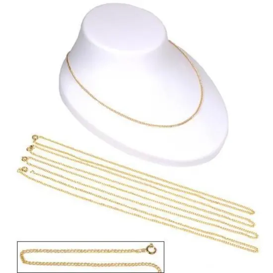 Link Chains Gold Plated 18" 5Pcs {1}