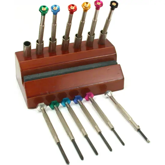 20 Watchmaker Screwdrivers Sharpening Stand Repair Tool {1}