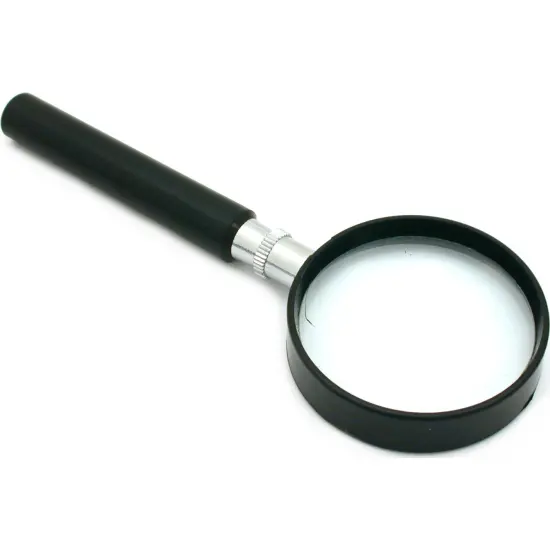3x High Power Magnifying Glass Super Size Magnifier 2" {1}