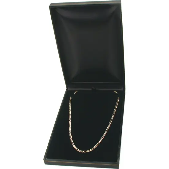 3 Necklace Boxes Black Leather Jewelry Gift Display Box {3}