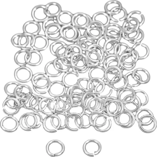 100 Sterling Silver Open Jump Rings Jewelry Parts 3mm {1}