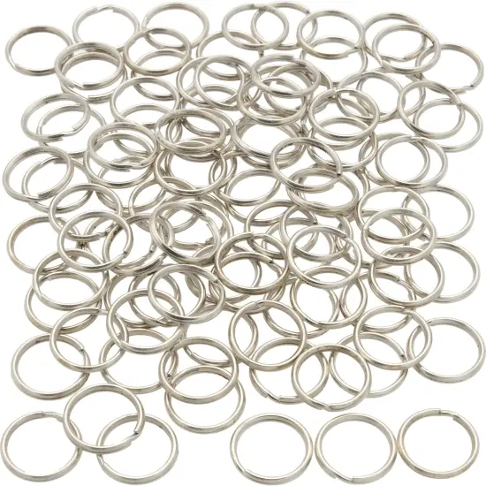 Steel Split Rings 20mm Jewelers Clasp Charm Links Connection Parts 100Pcs {1}