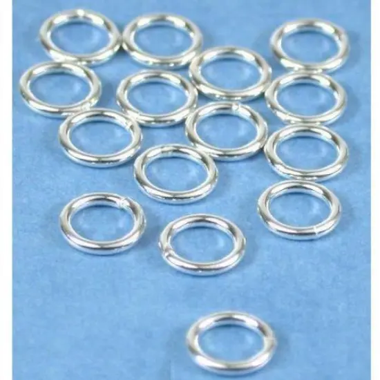 15 Jump Rings Closed Sterling Silver Jewelry 19 Ga 6mm {1}