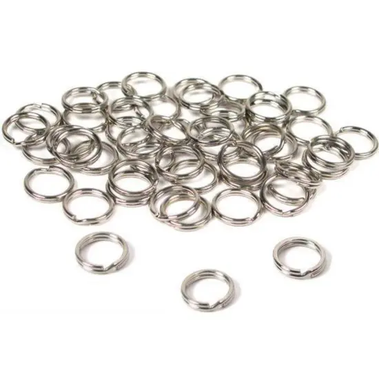 50 Split Rings Nickel Plated 9mm {1}